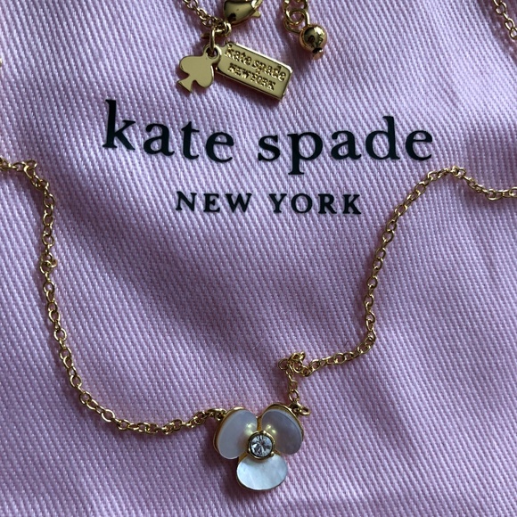 Kate Spade New York Gold-Tone Mother-of-Pearl Flower Pendant Necklace - Picture 1 of 4